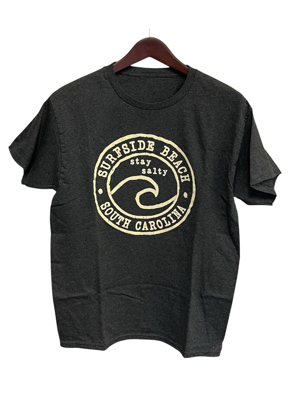 Surfside Beach South Carolina Graphic Tee Unisex Medium Dark Gray Yellow Logo